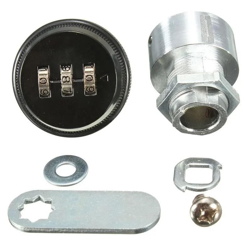 Home Security 3 Digit Combination Camlock Mailbox Furniture Door Password Cam Lock Keyless Tongue Lock Accessories Zinc Alloy