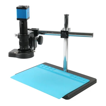 

14MP 1080P HDMI VGA Digital Video Microscope Camera 180X 300X C Mount Lens 144 LED Light For Phone PCB Soldering Repair