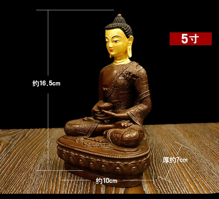 Amitabha Чистый медный Будда статуя ручной работы тибетский буддизм Тантрический Будда статуя украшения дома комнатная столешница украшения бу