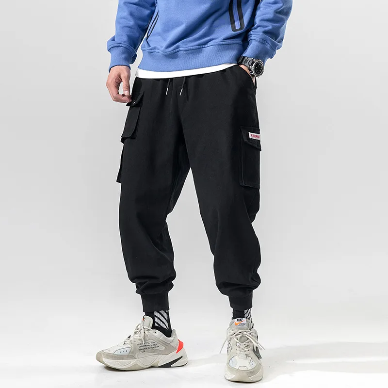 

2020 Spring Main Push Large Size Japanese-style Shadowless Wall Multi-pockets Workwear Capri Pants M-5x HK11