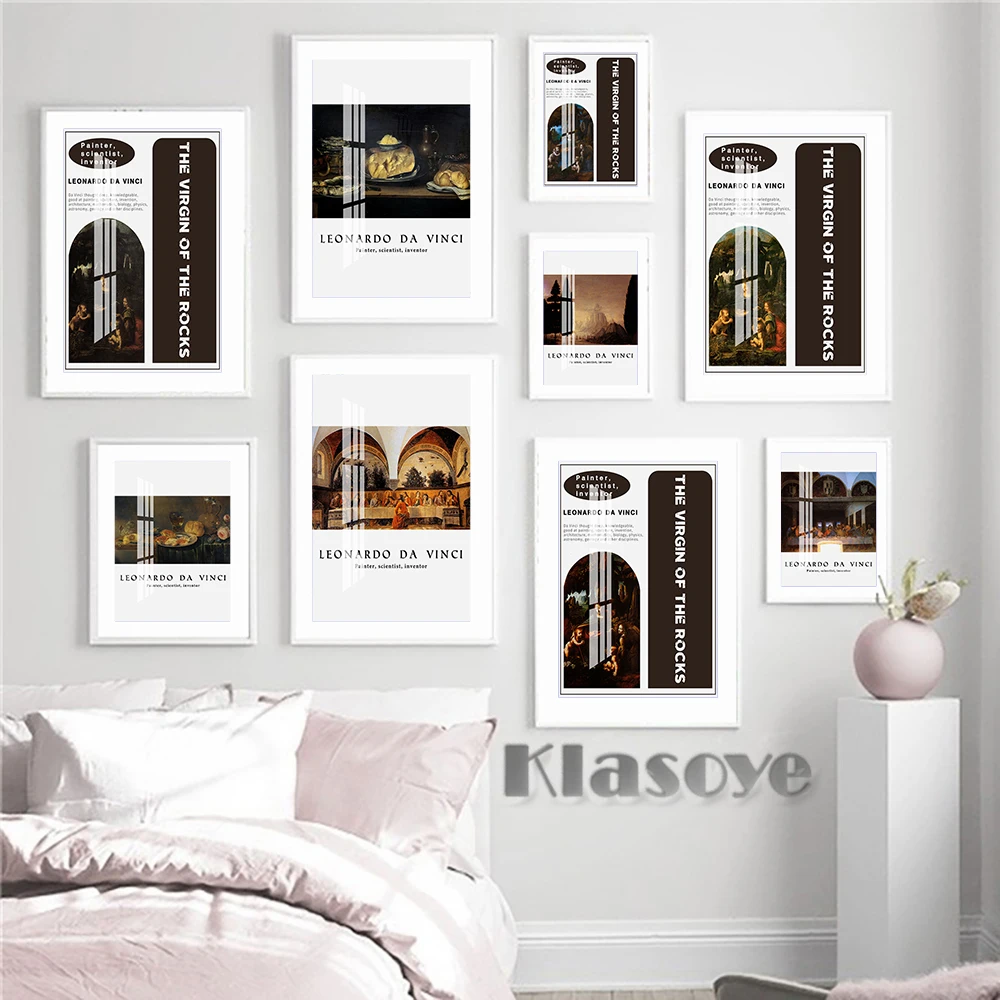 Leonardo Da Vinci Ultima Cena Classica Tela Pittura Rinascimentale Italiano Stampe D'Arte Retrò Poster Soggiorno Camera Da Letto Decorazioni Per La Ca