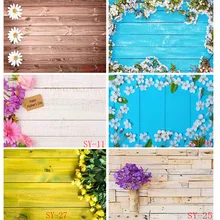 

SHENGYONGBAO Art Fabric Photography Backdrops Prop Flower and Wooden Planks Theme Photo Studio Background #SY-07