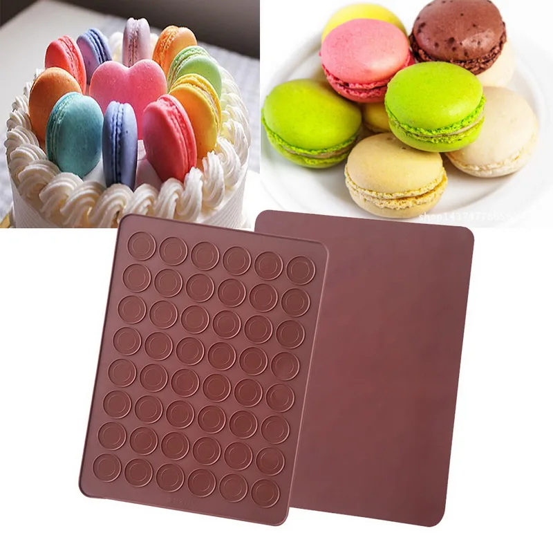 

Non-stick DIY Bakeware Baking Mat 48-Cavity Silicone Macaron Macaroon Pastry Oven Baking Mould Sheet Mat Kitchen Tools
