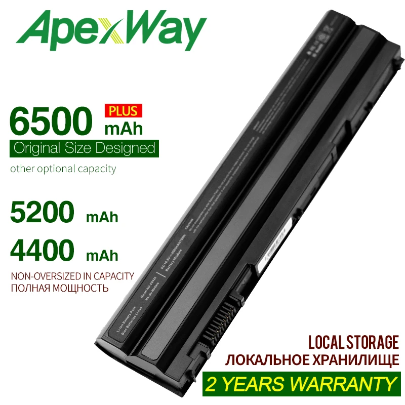 ApexWay 6500 мАч аккумулятор для ноутбука Dell Inspiron 15R(7520) Latitude E5420 E5420 ATG E5420m E5430 E5520 E5520m E553