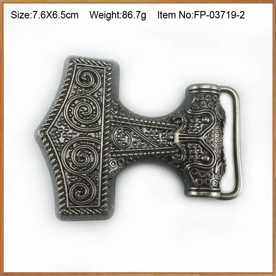 Antique silver finis Bucklelub Mjolnir THORSHAMMER викингов ремень с пряжкой для джинсов подарок музыкальный ремень пряжка FP-03719 для 4 см Ширина ремня - Цвет: Antique silver finis