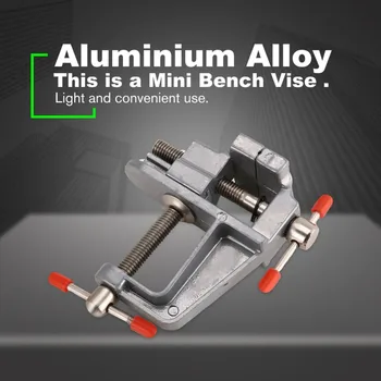 

Aluminum Small Jewelers Hobby Clamp On Table Bench Vise Mini Tool Vice Muliti-Funcational Craft Mold Fixed Repair Tool