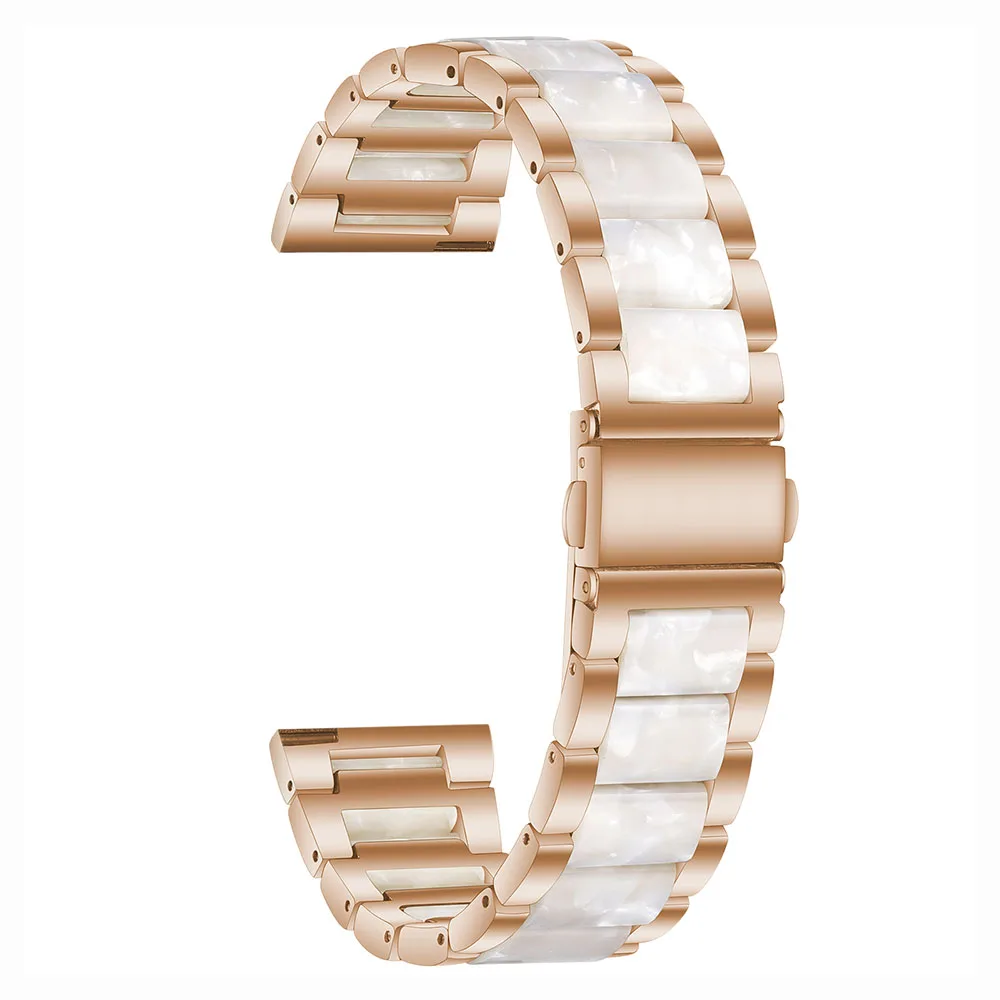 Premium Metal Resin Watch Band Strap for Men - 20mm Adjustable