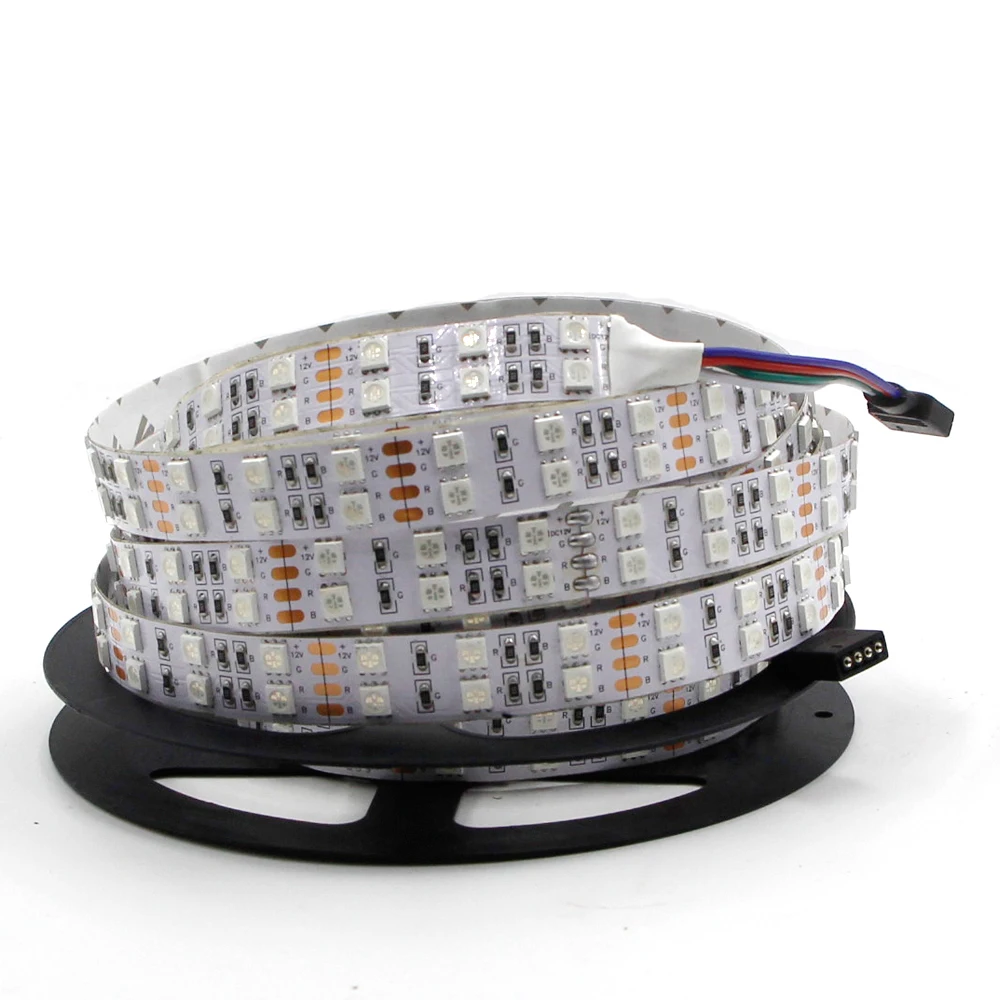 DC 12V 24V 5M двухрядный RGBW светодиодный свет 12V RGB+ белый/теплый белый гибкий Светодиодная лента Лампа Водонепроницаемый 5M 120 светодиодный s/M 600 светодиодный s