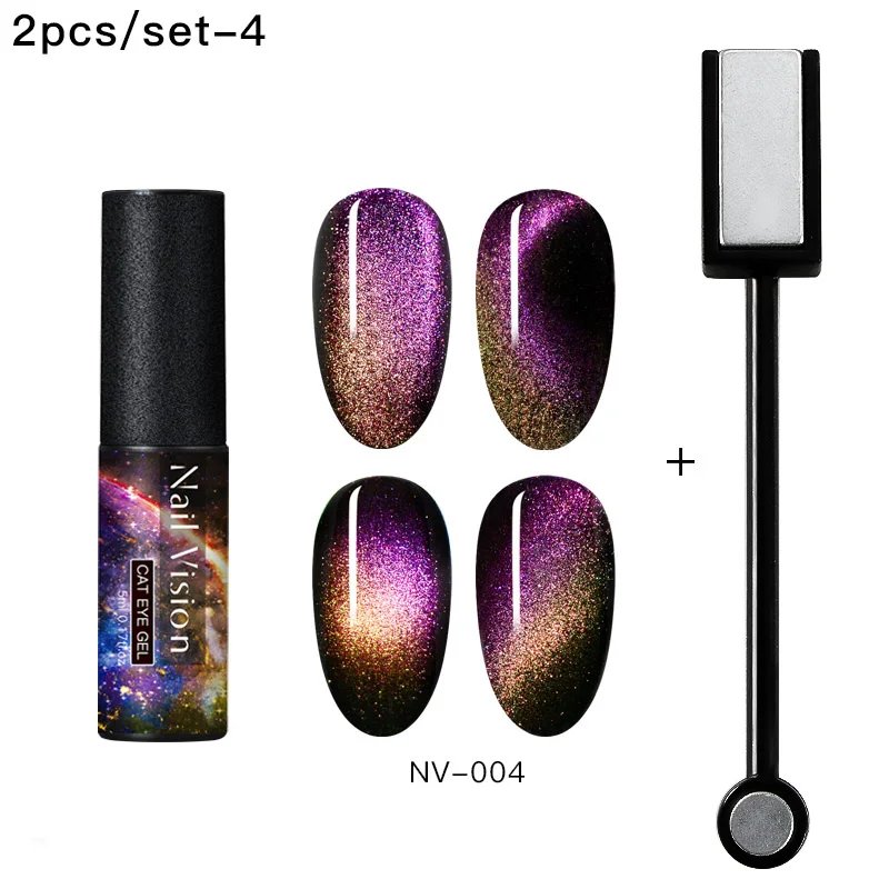 Nail Vision 7D Гель-лак для ногтей с эффектом «кошачий глаз» лак Хамелеон для использования с магнитом УФ-гель лак 5 мл полуперманентный замачиваемый УФ светодиодный DIY лак для ногтей - Цвет: ZH07358