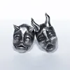 Personality Silver Plated Gothic Horned Demon Baby Stud Earrings Devil Prajna Skull Earrings for Men Women Biker Punk Jewelry ► Photo 1/6