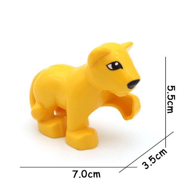Big Size Building Blocks Animal Accessories Farm Figures Pig Rabbit Chicken Duck Dog Cat Bird horse Cow Sheep DIY Toys Gifts Lion cub