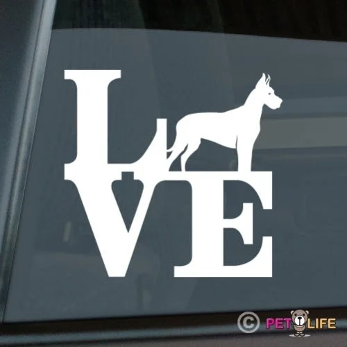 Love Great Dane стикер штамповочный станок из винила-парка немецкий мастиф профиль окна наклейка