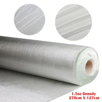 

White Fiberglass Cloth Woven Roving Cloth Glass Fiber Mesh Plain Weave Reinforcement Fabric Tool DIY Material Supplies Fireproof
