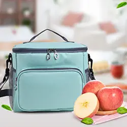Сумка для ланча с двойной изоляцией, сумка для ланча, одноцветная сумка для еды, сумка для пикника для мужчин, сумочка для ланча Женская