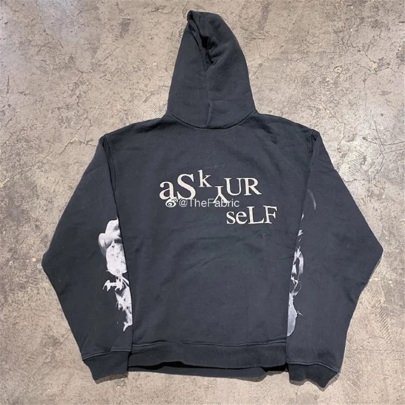 Толстовка Askyurself 19aw для мужчин и женщин ткань 19: 9 потерянный в рая пуловер огонь