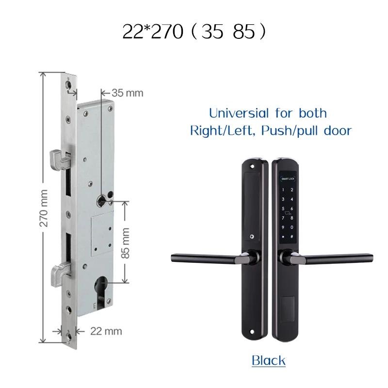 3585 sliding B TTLock приложение умный раздвижной замок wifi электронный дверной замок Bluetooth цифровое приложение клавиатура код RFID карта замок без ключа - Цвет: 3585 sliding B