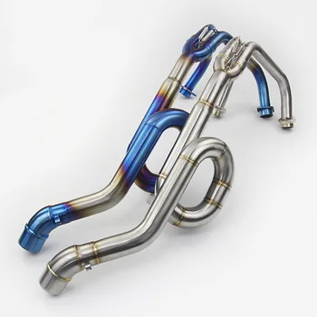 Slip On Motorcycle Exhaust Front Link Pipe Head Connect Tube Stainless Steel Exhaust System For For Yamaha R3 All Years