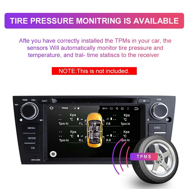 Perfect 2G RAM 1 Din Android 9.0 Car DVD Player for B M W E90/E91/E92/E93 Navigation Radio Multimedia 3 Series GPSAudio 2+32GB IPS 2