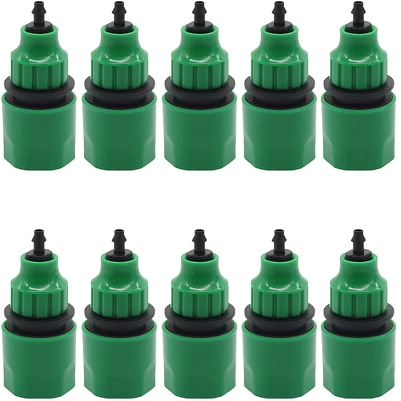 New 50Sets Fast Coupling Adapter with 4/7mm Hose Connector Drip Tape for Garden Irrigation Plastic Quick Kits | Дом и сад