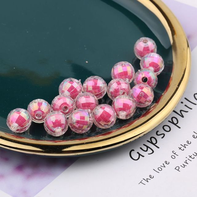 Transparent Symphony AB Earth Beads Acrylic Ab Color Beads Accessories Handmade Beaded diy Bracelet Necklace Material