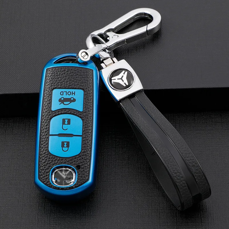 색상 내 인생 TPU 자동차 키 홀더 보호 커버 키 케이스 마즈다 3 6 Axela CX-3 CX3 CX-5 CX5 액세서리