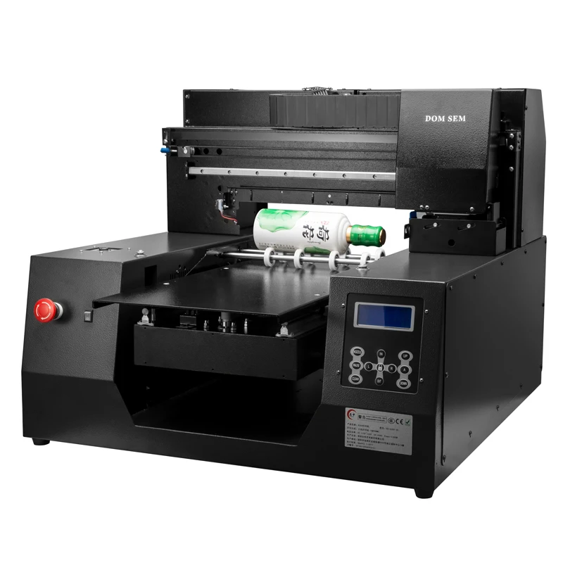 

Original DOMSEM UV Printer Flatbed & Cylinder Inkjet Printers 3D Textured Raised Embossed Printing Machine For Bottle Phone Case