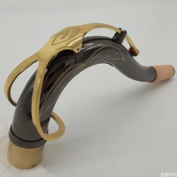 

Henri Paris Bb Tenor Saxophone Neck New Arrival Brass Black Nickel Gold Plated Sax Musical Instrument Neck Free shipping