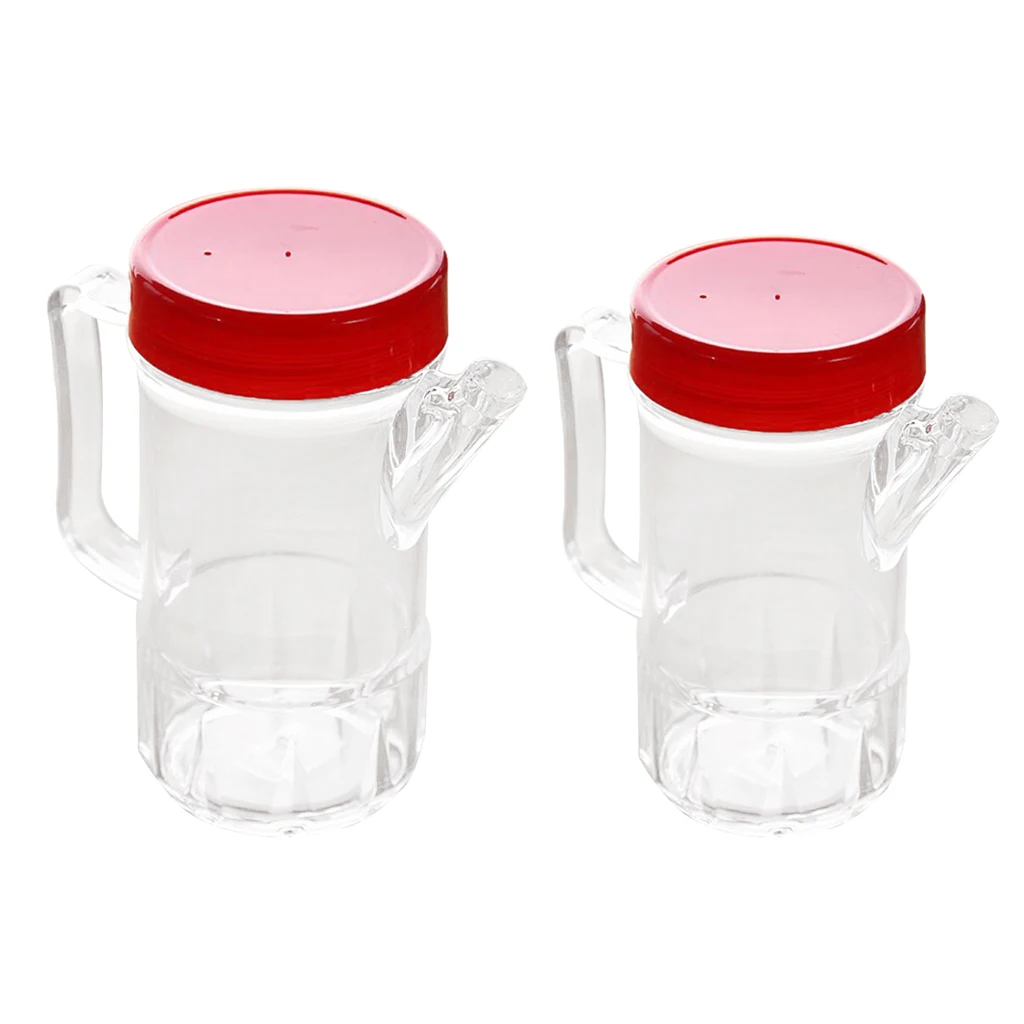 2x Acrylic Olive Oil & Vinegar Bottles Spice Jars Cruet 500ml/380ml for Cooking