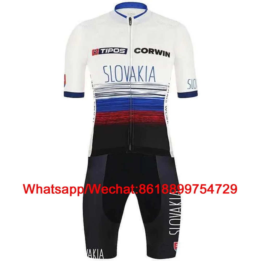 

SLOVAKIA cycling suit 2019 team STRABAG bicycle jersey summer bike wear maillot clothes set shirts conjunto uniforme ciclismo 9d