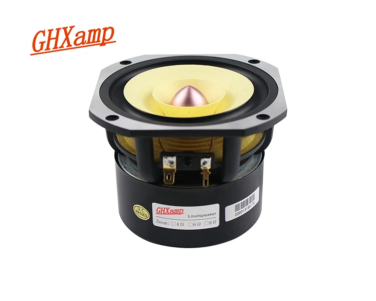 Ghxamp 4 дюйма полный диапазон динамик 4ohm 25 Вт Hifi Полная частота громкий динамик HomeTheatre 91DB пуля резиновый край литой алюминий 1 шт