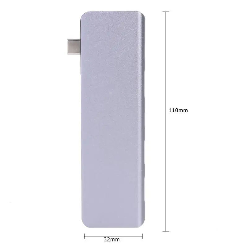 5 в 1/7 в 1 док-станция, удлинитель, USB TYPE-C, концентратор, 7 портов, адаптер, Многофункциональный HDMI, корпус из алюминиевого сплава для ПК, ноутбука - Цвет: 5in1 TYPE-C HUBX1 B