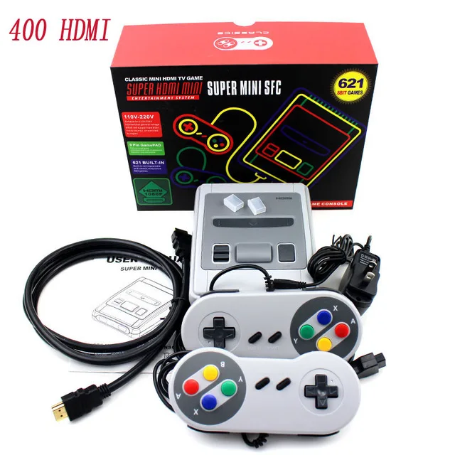 400 игр детство ретро мини Классический 4 к ТВ AV/HDMI Встроенный 8 бит видео игровая консоль Ручной игровой плеер двойной геймпад - Цвет: 400 HDMI AU Plug