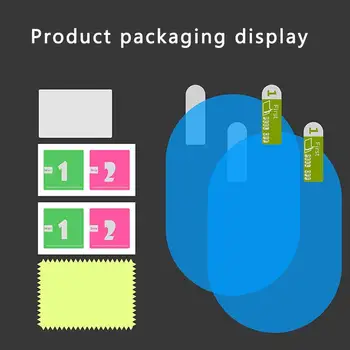 

Car Mirror Window Clear Film Anti Fog Car Rearview Mirror Protective Film Waterproof Car Sticker 2 Pcs/Set