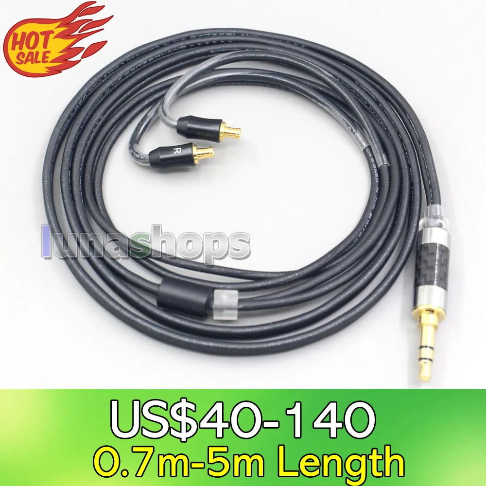 

LN007098 2.5mm 4.4mm Black 99% Pure PCOCC Earphone Cable For Audio Technica ath-ls400 ls300 ls200 ls70 ls50 e40 e50 e70 312A