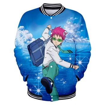 

Saiki Kusuo no sai-nan jacket winter baseball uniform coat unisex couple Leisure 3D Print Novelty Top Luxury