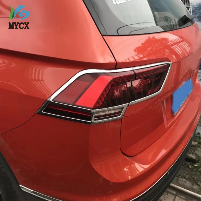 Автомобильные аксессуары наружное украшение ABS отделка фонарь заднего хода крышка лампы отделка для Volkswagen Tiguan L автомобильный Стайлинг