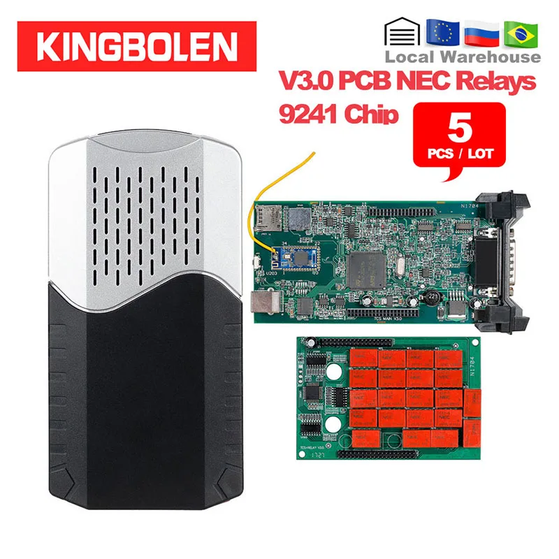 5 шт./лот DS CDP TCS 9241A чип двойная зеленая плата V3.0 Bluetooth R3/ R1 keygen OBDII диагностический инструмент автоматический сканер