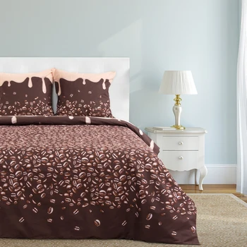 

Bed linen "Ethel" 2 bd. Coffee 175x215 cm, 200x220 cm, 70x70 cm - 2 pieces, 100% cotton, calico