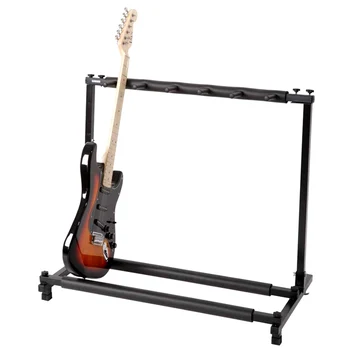 

Droship Guitar Holder Triple Folding Guitars Display Rack Electric Guitar Iron Guitar Storage Stand Can hold 3/5 Guitars