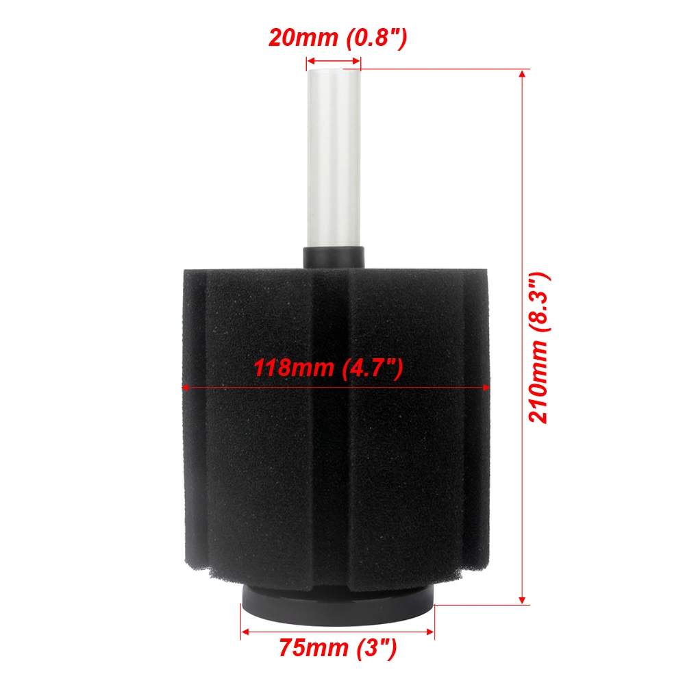 XY-380 Senzeal XY-180 Губка фильтр XY-280 специальный Биохимический Губчатый Фильтр XY-380 очистки воды аквариум с обратным клапаном черный - Цвет: XY-380