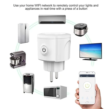 

EU Plug 1/2/4 PCS Smart Plug Switch WIFI Smart Socket Smart life APP Timer WIFI Timing Voice Control for Amazon Alexa Google