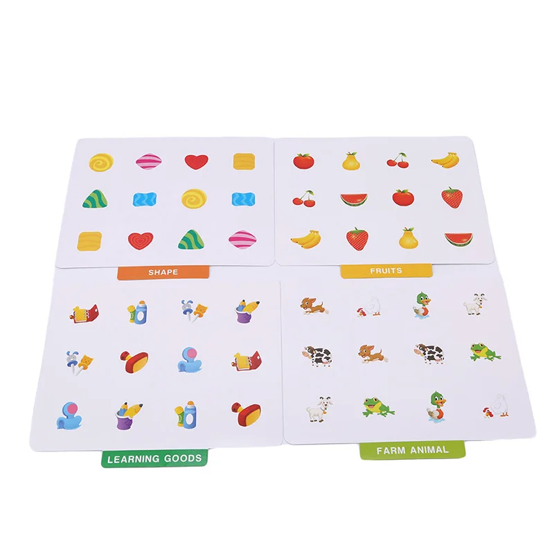 Wooden Baby Learning Toys New Children Memory Concentration Training Early Education parent-child Interactive Game Chess Toys