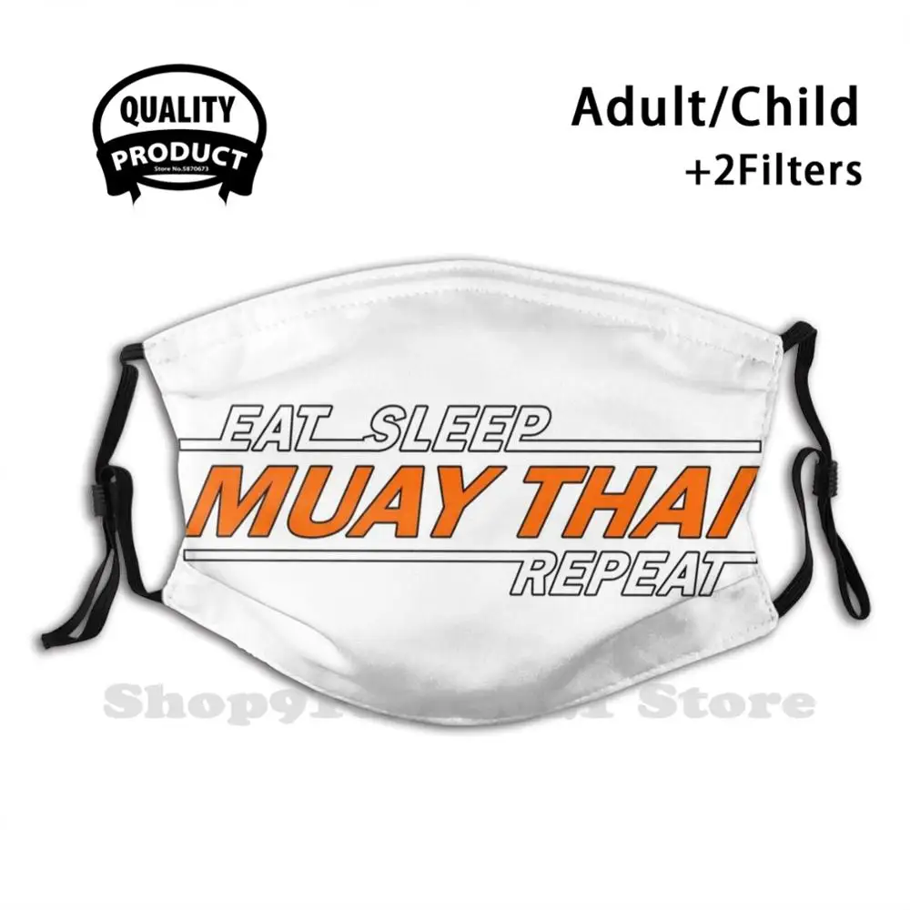 Eat Sleep Muay Thai Repeat T Shirt Cycling Fishing Cycle Scarf Muffler Eat Sleep Muay Thai Repeat Eat Sleep Repeat Sports Muay head scarf men Scarves