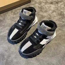 

Children High-top Sneakers Boys Girls Autumn Winter Sports Shoes Baby Running Walking Basketball Shoes Slip-resistant Tenis Shoe