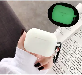 

Case For Airpods Pro/1/2 silicone Luminous Cover Earphone Protector Air pods Accessories with key chain AirPods Pro Cases