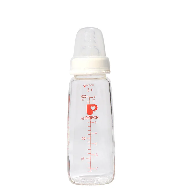 

Pigeon Standard Mouth Glass Feeding Bottle 200 Ml with S 1-3 Months Baby Use AA86