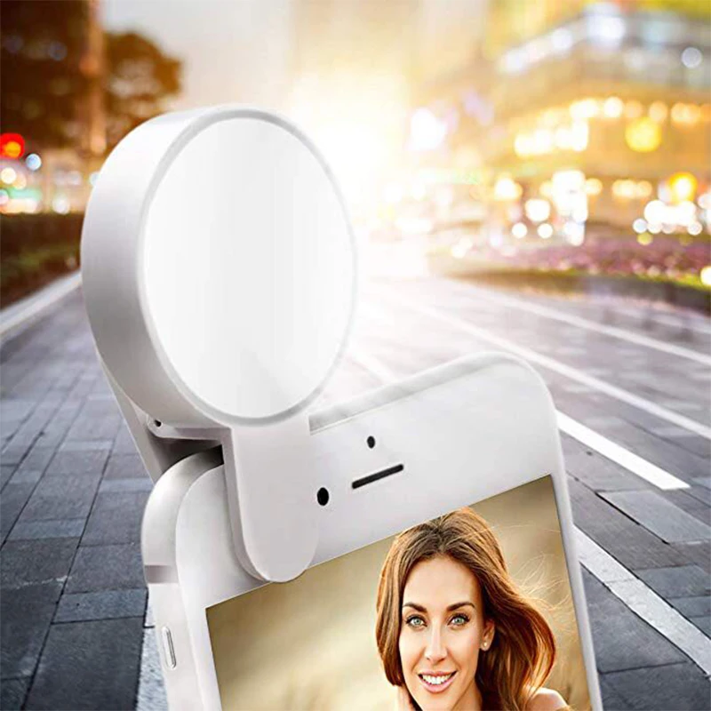 

Portable Clip-on 9 LEDs Mobile Phone Selfie Ring Flash Lens Beauty Fill Light Lamp Photo Camera Circle Photography Clip Light