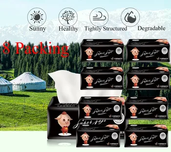 

50^Kitchen Roll Paper Fast Shipping 8Packing Paper Hand Towels Paper Toilet Tissue Napkin(1packing/240 Sheets) toilet paper