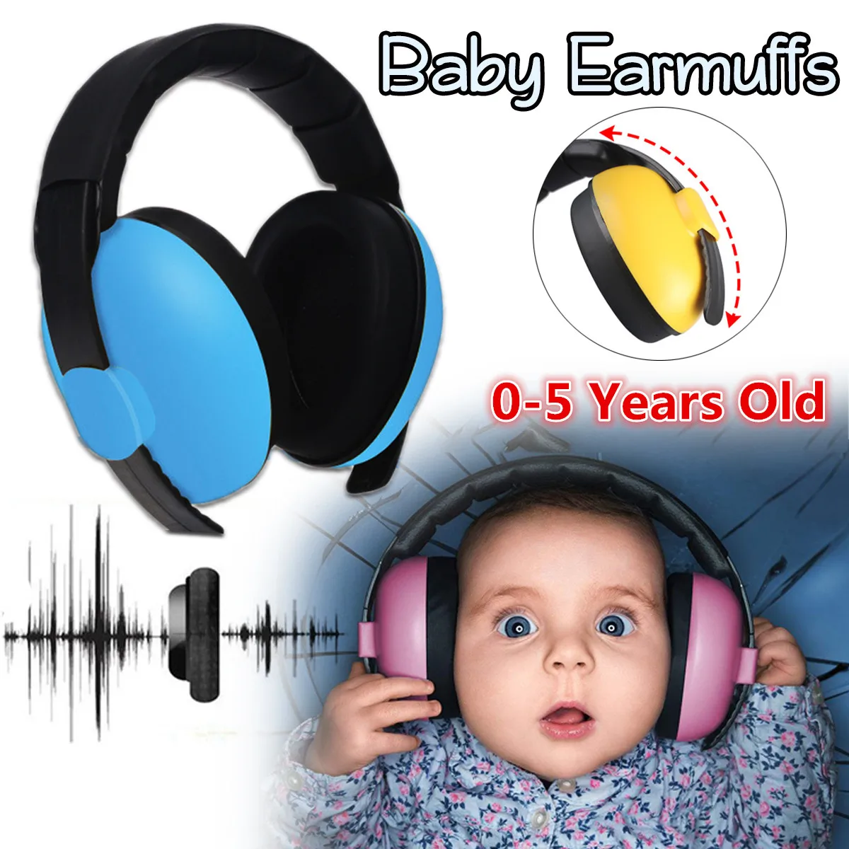 Baby Earmuffs 3 Months-5 Years Old Child Baby Hearing Protection Safety Earmuffs Noise Reduction Ear Protector