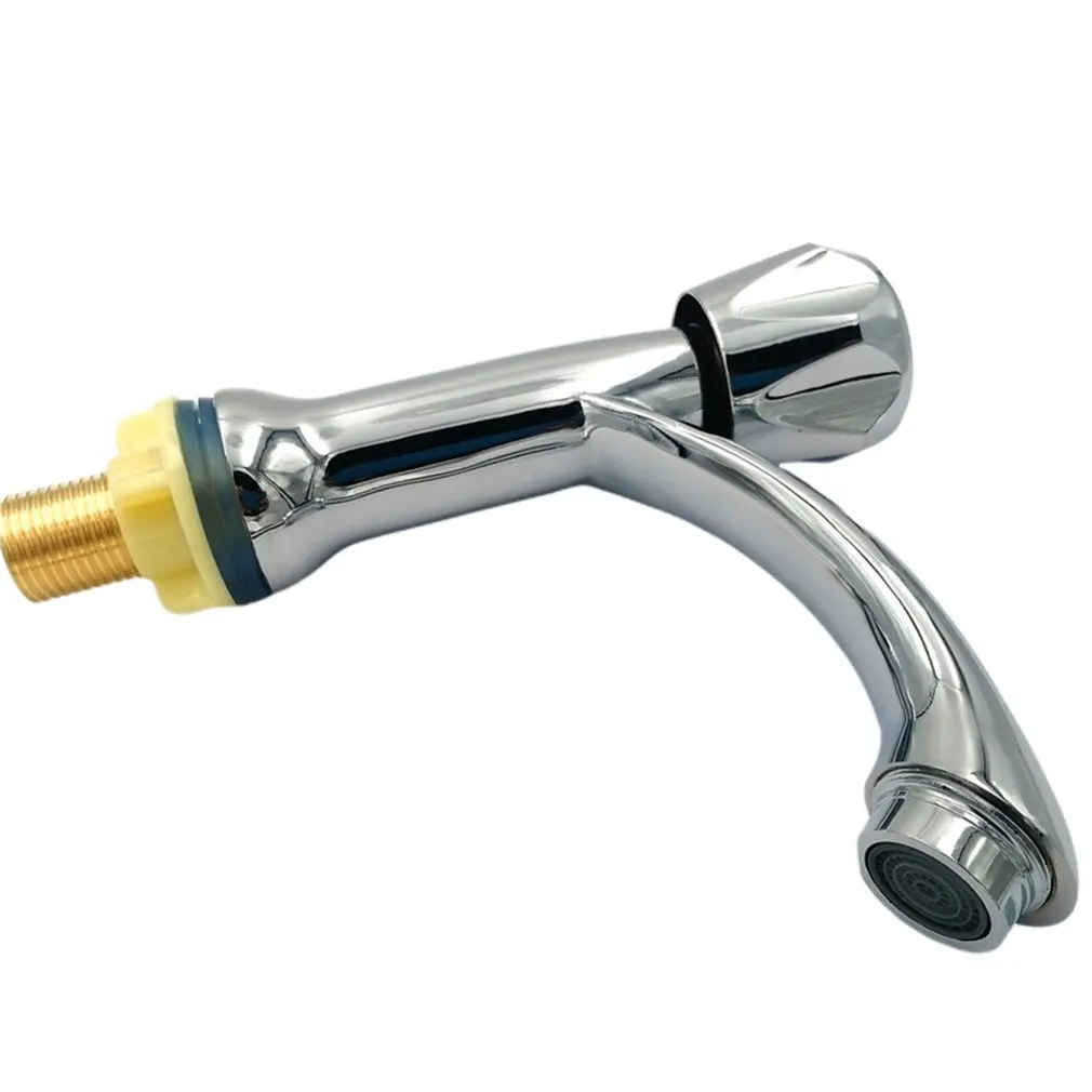 

Alloy Basin Single Cold Basin Faucet Vertical Type Water Tap Single Hole Spiral Faucet Kitchen Supplies 1 Piece